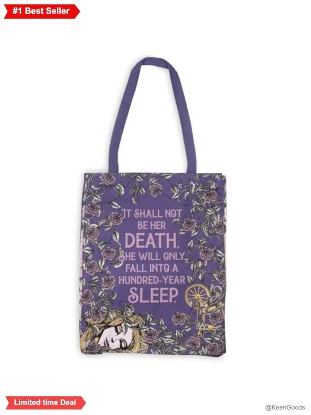 Canvas Tote Bag Book Lovers Reusable Foldable Bookish Work Grocery